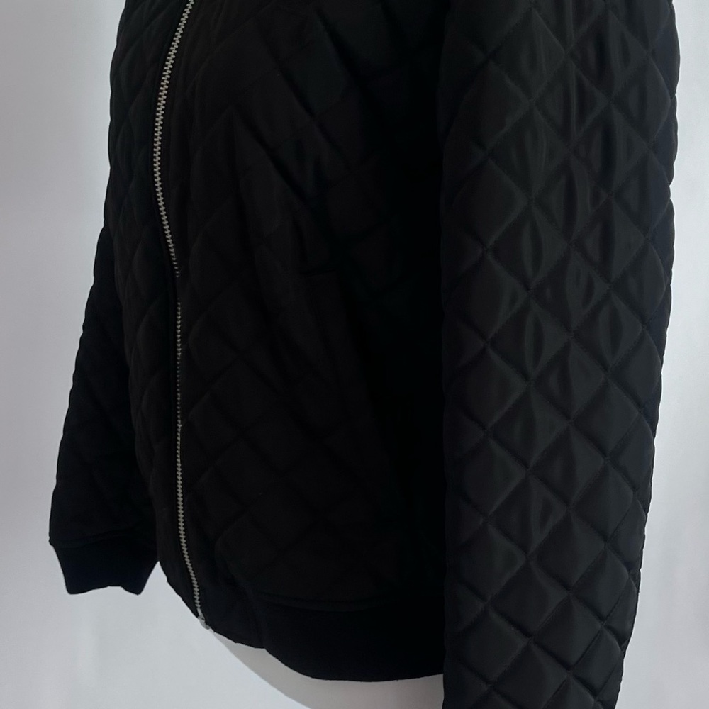 Levi’s trendy, diamond, quilted bomber jacket, women’s black size medium - Picture 6 of 14